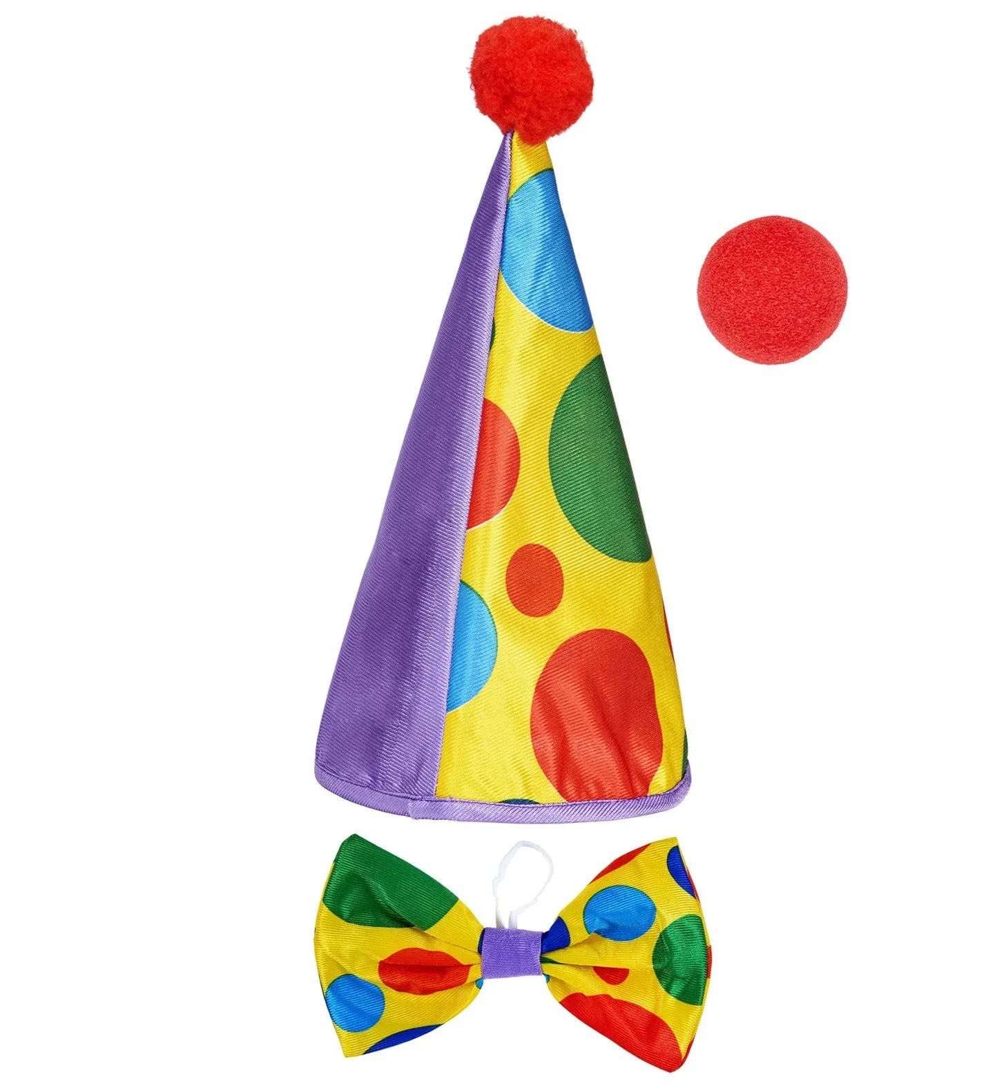 Set de Payaso con Pajarita, Gorro y Nariz Infantil COMPLEMENTOS Widmann